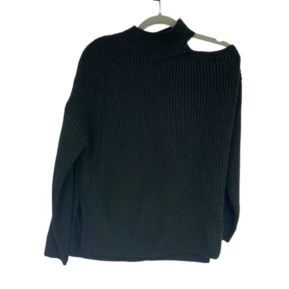 Sanctuary Cut It Out Mock Neck Sweater Black Size XXS NWOT $99 MSRP - Picture 3 of 8